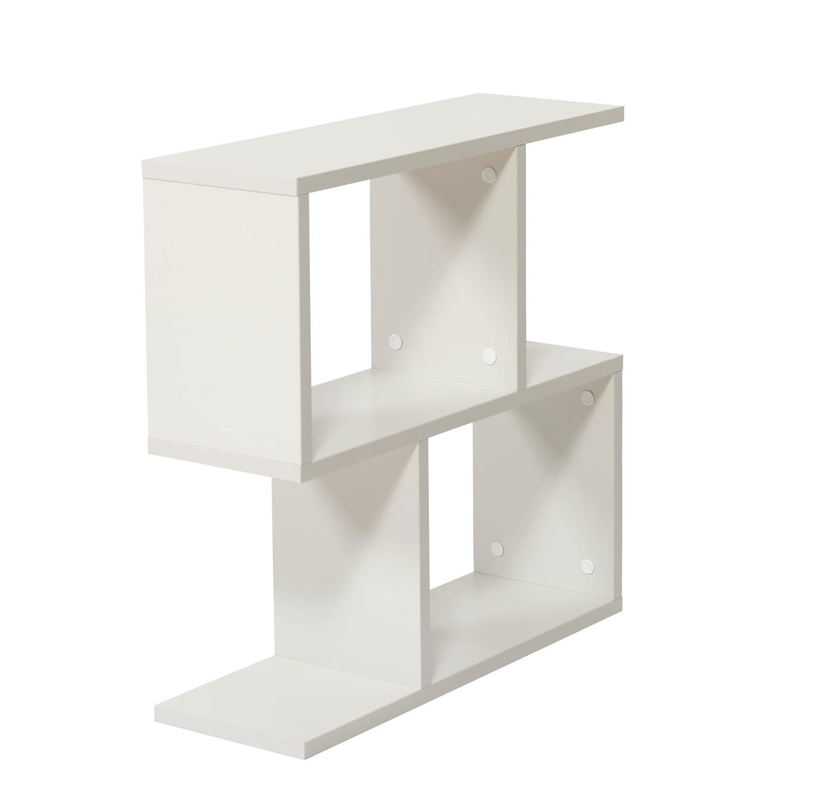 Grey Rectangle End Table - 4 Shelves, Narrow Design