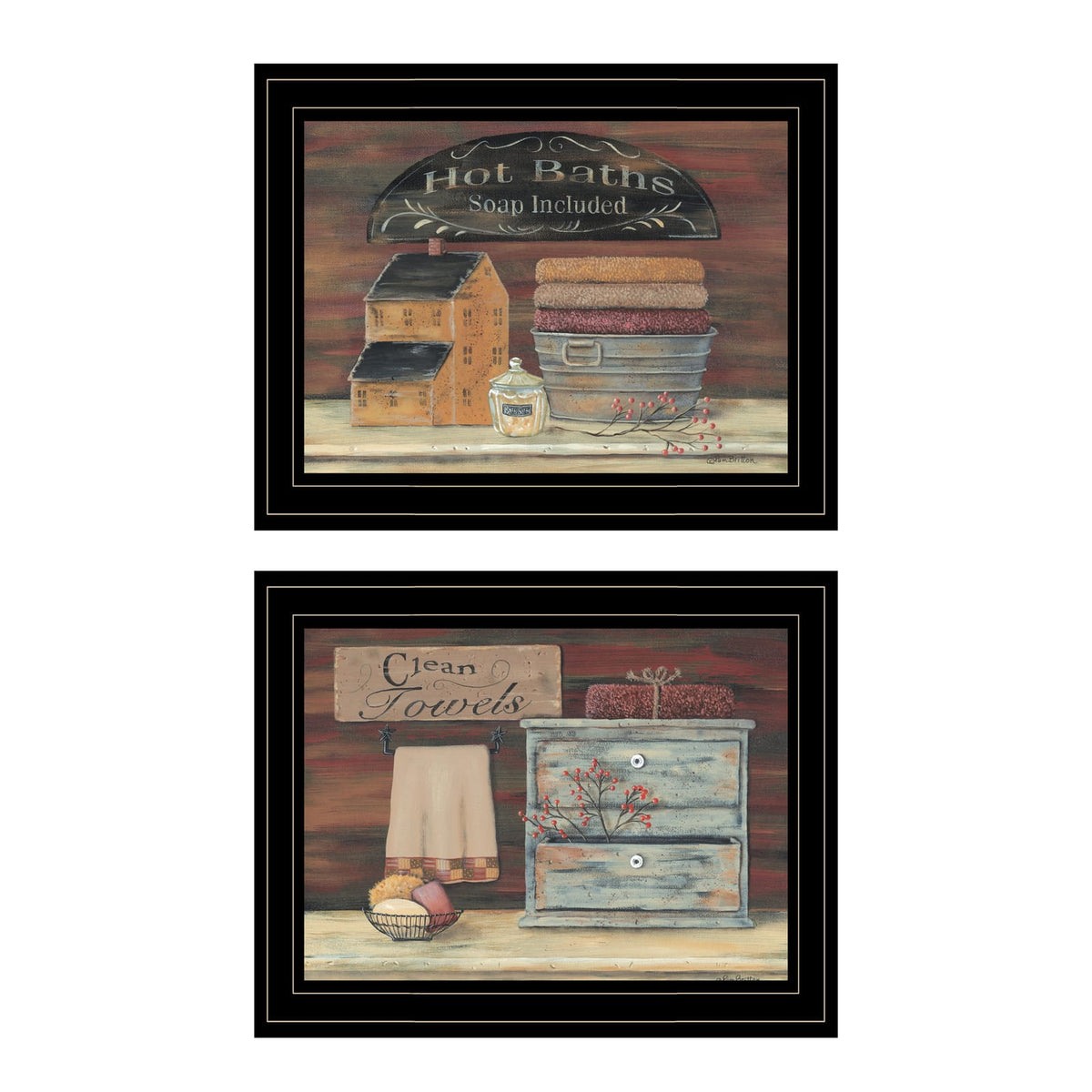 Black Framed Wall Art Set Bedroom Decor