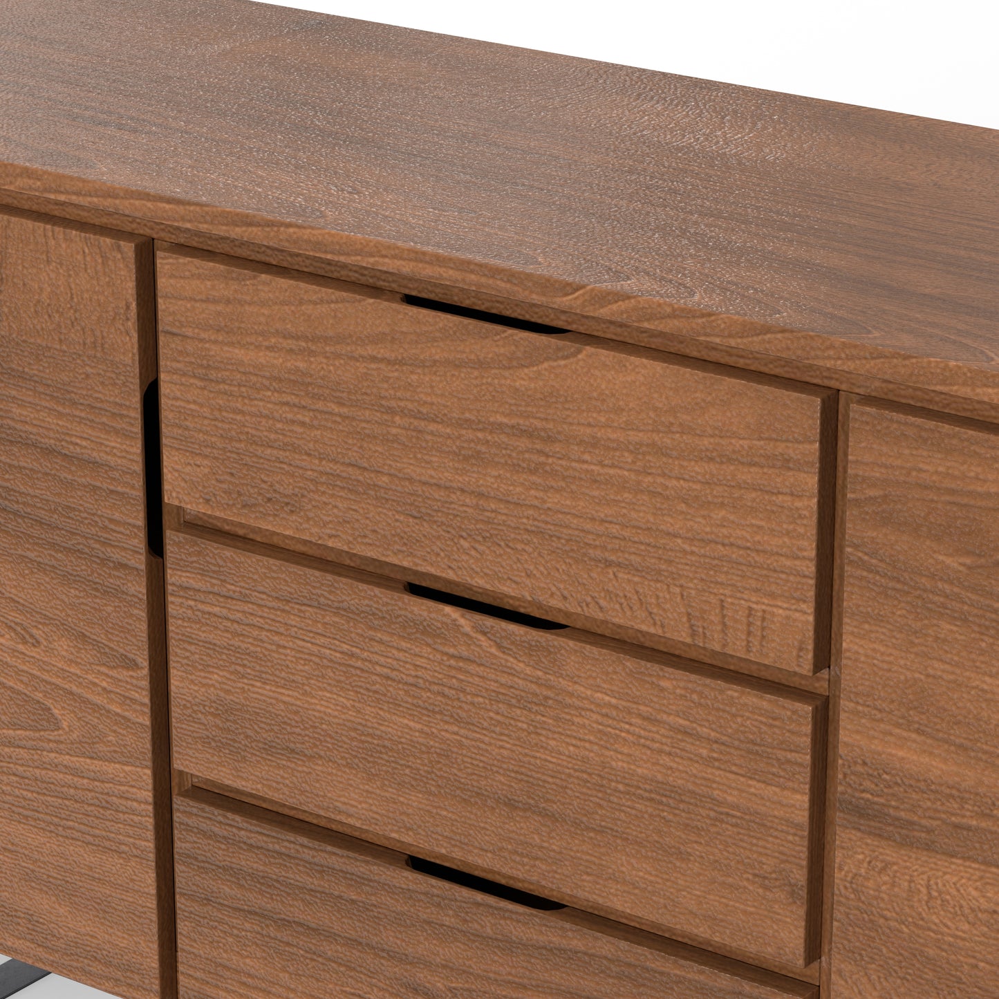 Lowry 60 inch Wide Sideboard Buffet in Walnut Veneer