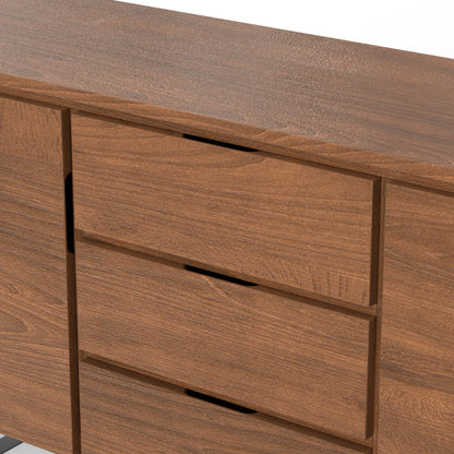 Lowry 60 inch Wide Sideboard Buffet in Walnut Veneer