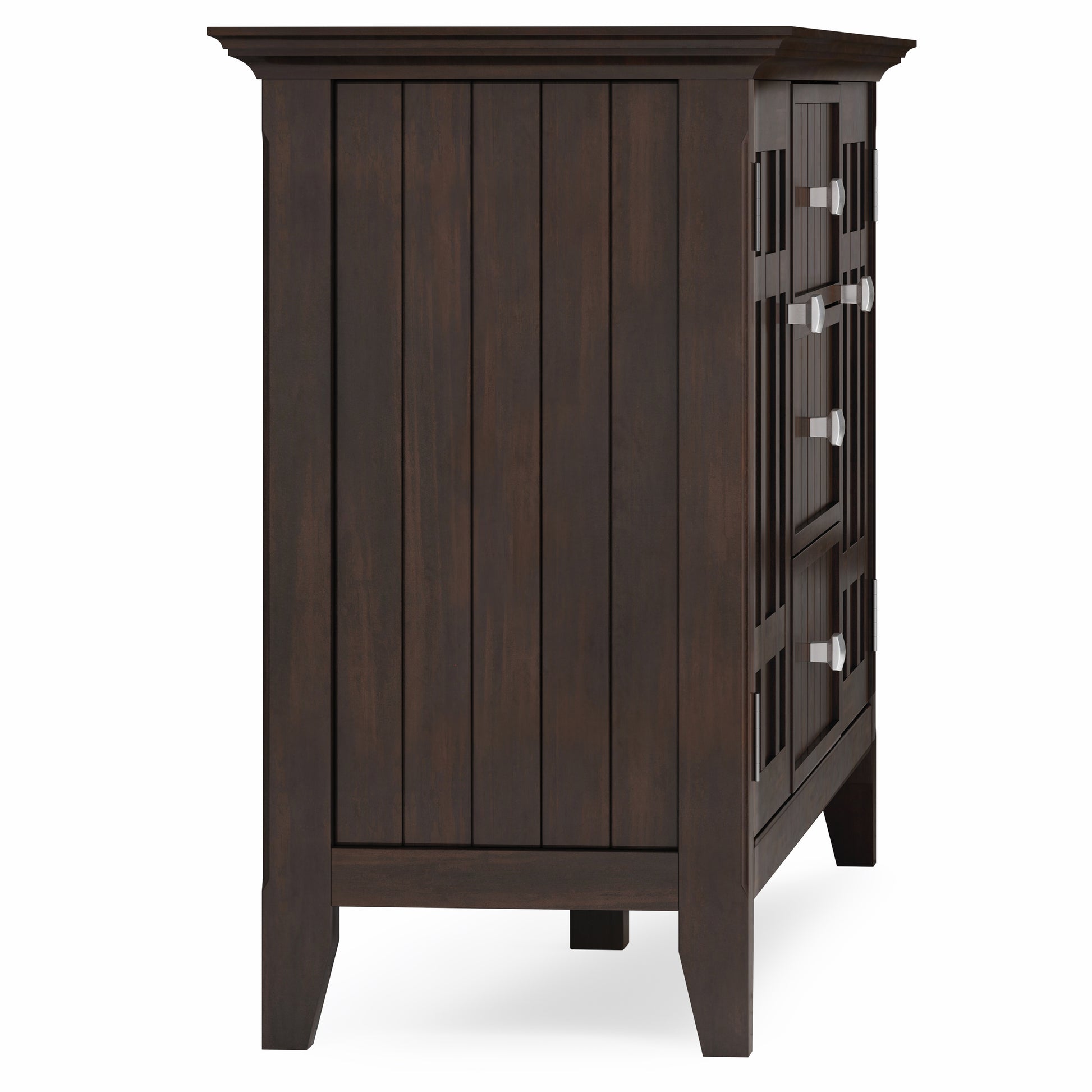 Bedford 54 inch Wide Solid Wood Sideboard Buffet in Dark Tobacco Brown