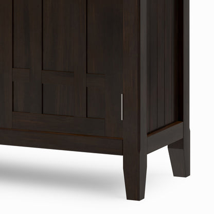Bedford 54 inch Wide Solid Wood Sideboard Buffet in Dark Tobacco Brown